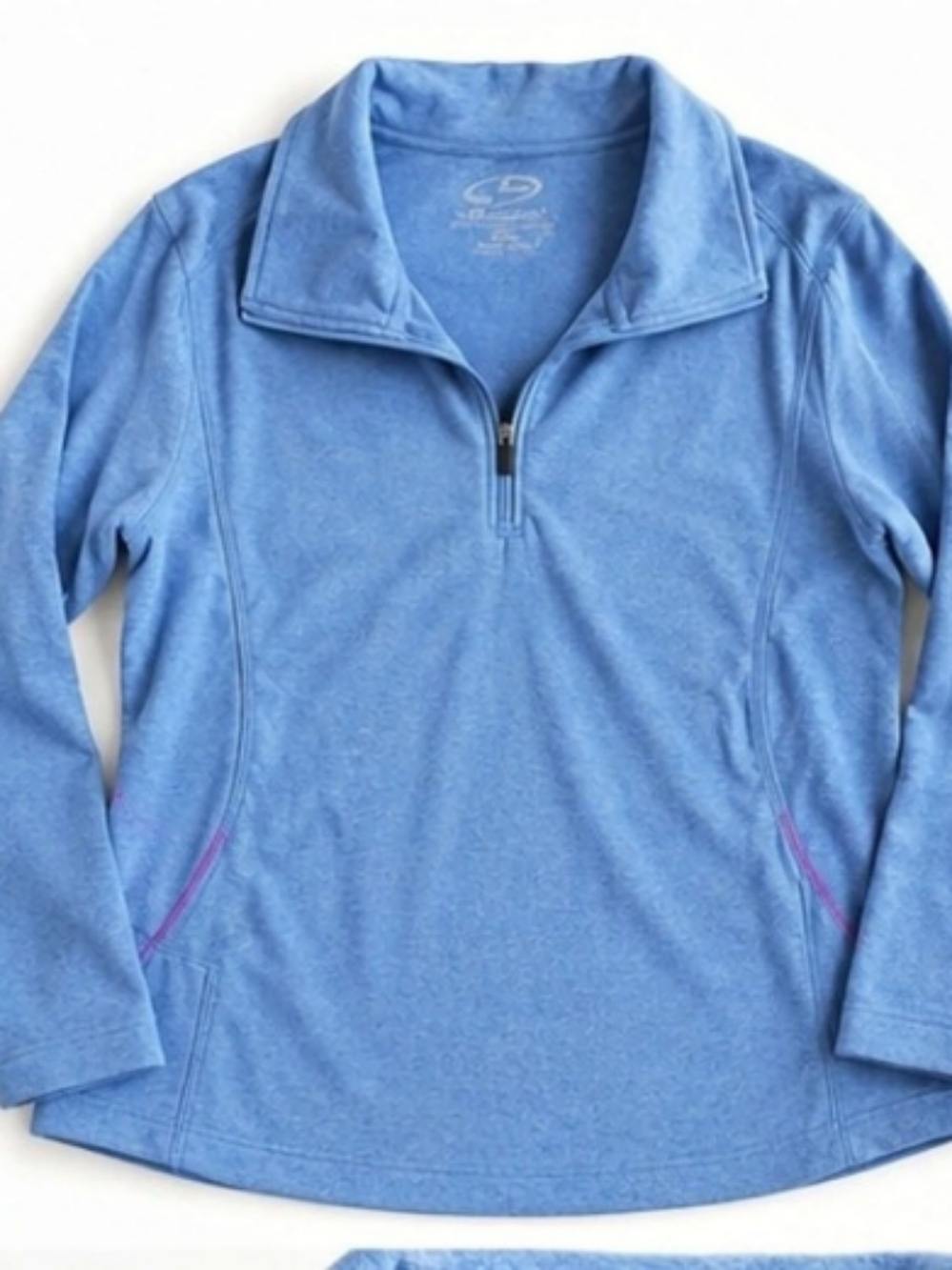 Champion Women's Blue Quarter-Zip Pullover Size XL Like New